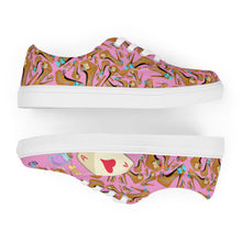 Load image into Gallery viewer, Women’s lace-up canvas shoes 'Eat me drink me'