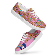 Load image into Gallery viewer, Women’s lace-up canvas shoes 'Eat me drink me'
