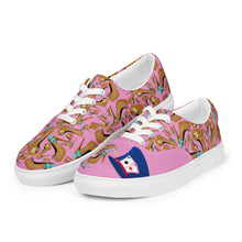 Load image into Gallery viewer, Women’s lace-up canvas shoes 'Eat me drink me'