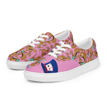 Load image into Gallery viewer, Women’s lace-up canvas shoes 'Eat me drink me'