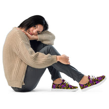 Load image into Gallery viewer, Women’s lace-up canvas shoes 'Purple Gold'