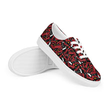 Load image into Gallery viewer, Women’s lace-up canvas shoes 'Empire State of dreams'