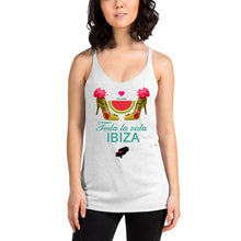 Load image into Gallery viewer, Women's Racerback Tank 'Toda la vida Ibiza'