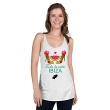 Load image into Gallery viewer, Women's Racerback Tank 'Toda la vida Ibiza'