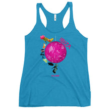 Load image into Gallery viewer, Women's Racerback Tank 'Ibiza disco ball'
