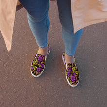Load image into Gallery viewer, Women’s slip-on canvas shoes 'Purple Gold'