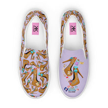 Load image into Gallery viewer, Women’s slip-on canvas shoes 'Eat me drink me'