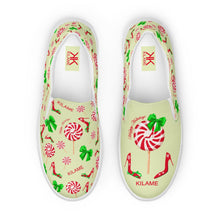 Load image into Gallery viewer, Women’s slip-on canvas shoes 'Peppermint'