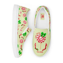 Load image into Gallery viewer, Women’s slip-on canvas shoes 'Peppermint'
