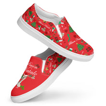 Load image into Gallery viewer, Women’s slip-on canvas shoes 'Buon Natale Italiano'