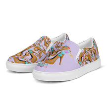 Load image into Gallery viewer, Women’s slip-on canvas shoes 'Eat me drink me'