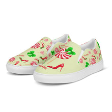Load image into Gallery viewer, Women’s slip-on canvas shoes 'Peppermint'