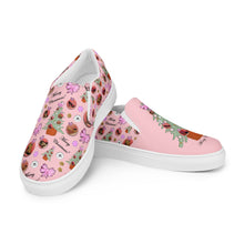 Load image into Gallery viewer, Women’s slip-on canvas shoes 'Pink Christmas'