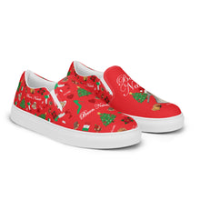 Load image into Gallery viewer, Women’s slip-on canvas shoes 'Buon Natale Italiano'