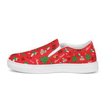 Load image into Gallery viewer, Women’s slip-on canvas shoes 'Buon Natale Italiano'