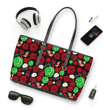 Load image into Gallery viewer, PU Leather Shoulder Bag 'Fiori rosso'

