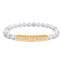 Load image into Gallery viewer, Engraved 'Belive in Magic' Natural Stone Stretch Bracelet - 7 variants - 2 colors
