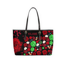 Load image into Gallery viewer, PU Leather Shoulder Bag 'Fiori rosso'
