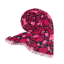 Load image into Gallery viewer, Light Scarf 'Pink Roses'
