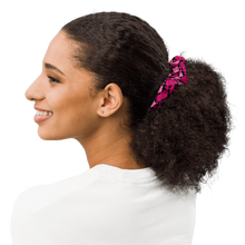 Load image into Gallery viewer, Scrunchie 'Pink crystals and flowers'
