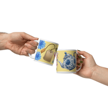 Load image into Gallery viewer, White glossy mug 'Tea Party'
