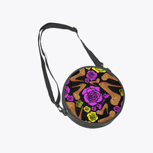 Load image into Gallery viewer, Round Satchel Bag &#39;Purple Gold&#39;

