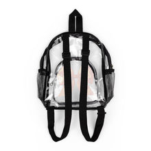 Load image into Gallery viewer, Clear Backpack with Orange Bow Print
