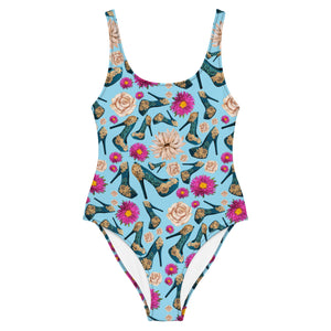 One-Piece Swimsuit 'Scarpe Azzurre'