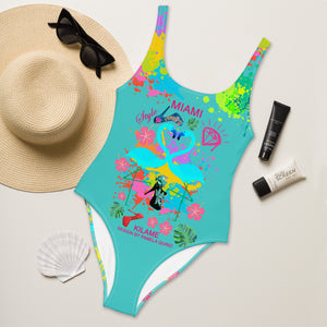 One-Piece Swimsuit 'Flamingo Art'