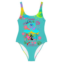 Load image into Gallery viewer, One-Piece Swimsuit &#39;Flamingo Art&#39;
