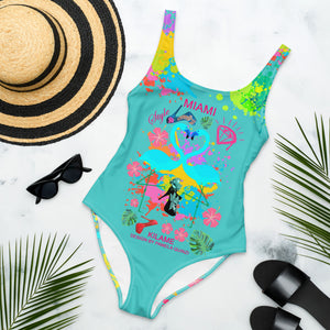 One-Piece Swimsuit 'Flamingo Art'