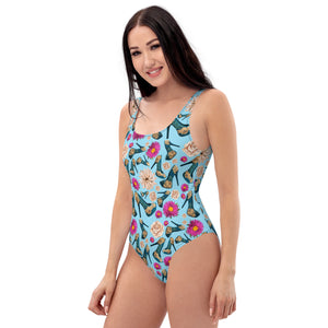 One-Piece Swimsuit 'Scarpe Azzurre'