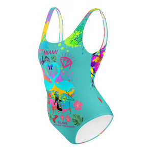 One-Piece Swimsuit 'Flamingo Art'