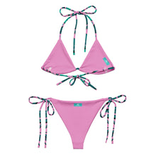 Load image into Gallery viewer, All-over print recycled string bikini &#39;Rose Verdi&#39;
