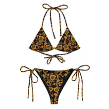 Load image into Gallery viewer, All-over print recycled string bikini &#39;Royal&#39;
