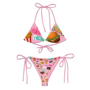 All-over print recycled string bikini 'Pop Princess'