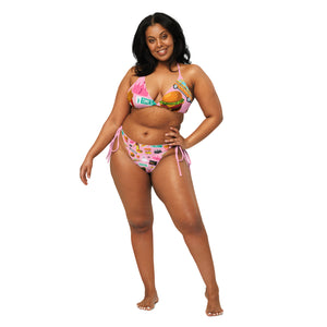 All-over print recycled string bikini 'Pop Princess'