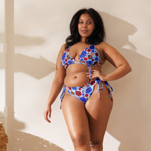 Load image into Gallery viewer, All-over print recycled string bikini &#39;USA&#39;
