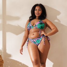 Load image into Gallery viewer, All-over print recycled string bikini &#39;Rose Verdi&#39;
