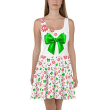 Load image into Gallery viewer, Dress &#39;Holiday green bow&#39;
