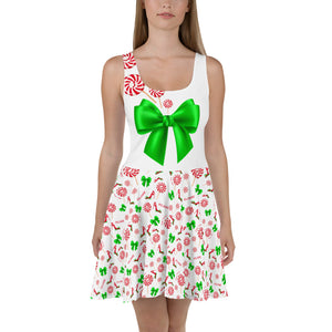 Dress 'Holiday green bow'