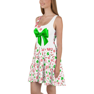 Dress 'Holiday green bow'