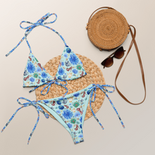 Load image into Gallery viewer, All-over print recycled string bikini 'Tea party'
