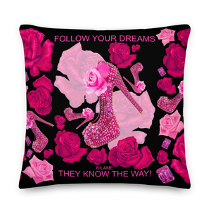Premium Pillow 'Follow your dreams'