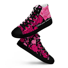 Load image into Gallery viewer, Women’s high top canvas shoes Wali &#39;Follow your dreams&#39;
