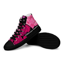 Load image into Gallery viewer, Women’s high top canvas shoes Wali &#39;Follow your dreams&#39;
