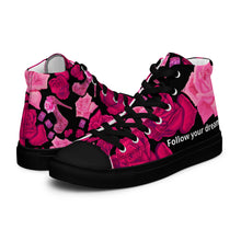 Load image into Gallery viewer, Women’s high top canvas shoes Wali &#39;Follow your dreams&#39;
