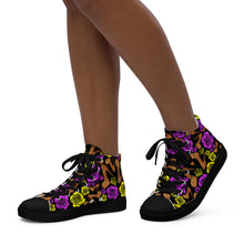 Load image into Gallery viewer, Women’s high top canvas shoes &#39;Kilame Royal&#39;
