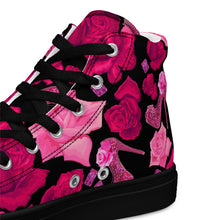 Load image into Gallery viewer, Women’s high top canvas shoes Wali &#39;Follow your dreams&#39;
