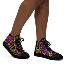 Load image into Gallery viewer, Women’s high top canvas shoes &#39;Kilame Royal&#39;
